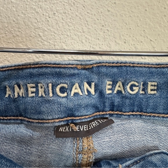 American Eagle AEO Super Hi-Rise Flare Next Level Stretch Jeans Women’s Sz 18 - Picture 3 of 5